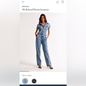 90s Relaxed Denim Jumpsuit